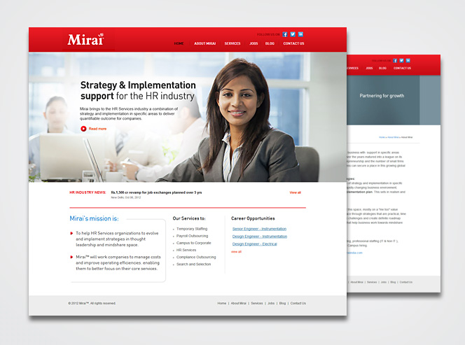 hr services website Website Design for Mark Rathinaraj Artist from India