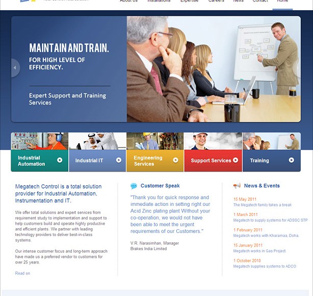 Megatech Large 614x581 Website Design for a HR Services Company