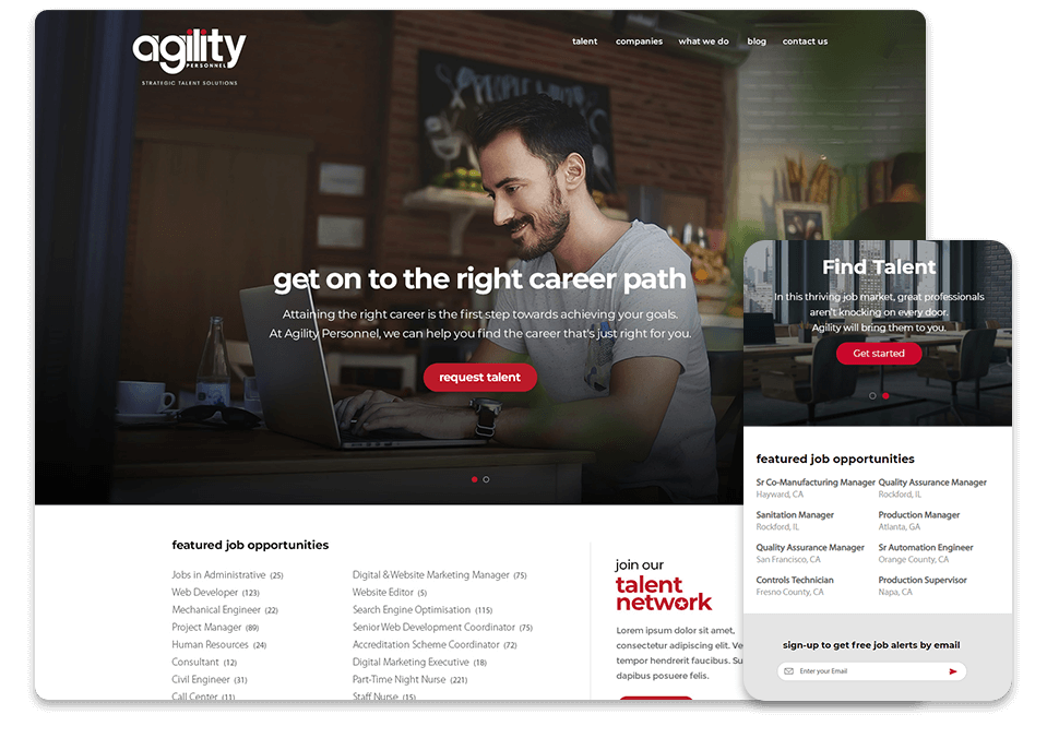 agility website design