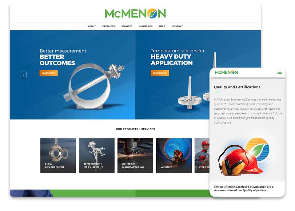 mcmenon website design