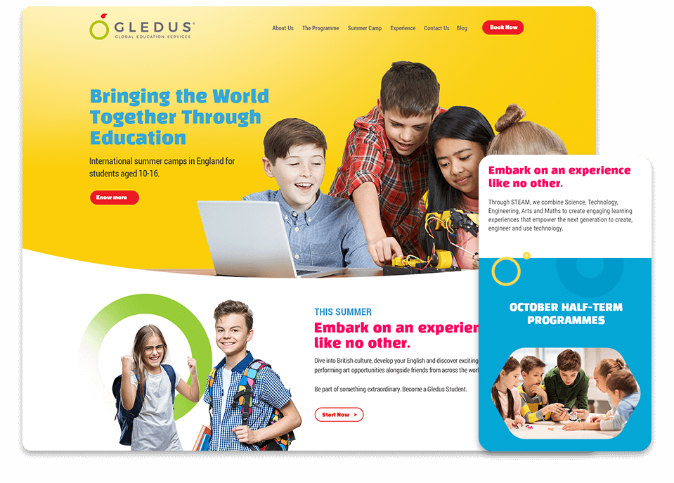 gledus website design