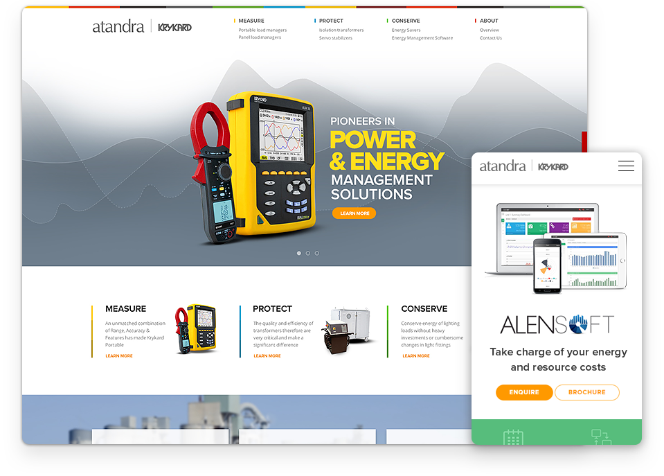 Atandra website design